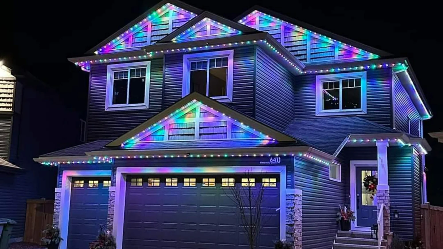 Montgomery home with permanent LED lighting